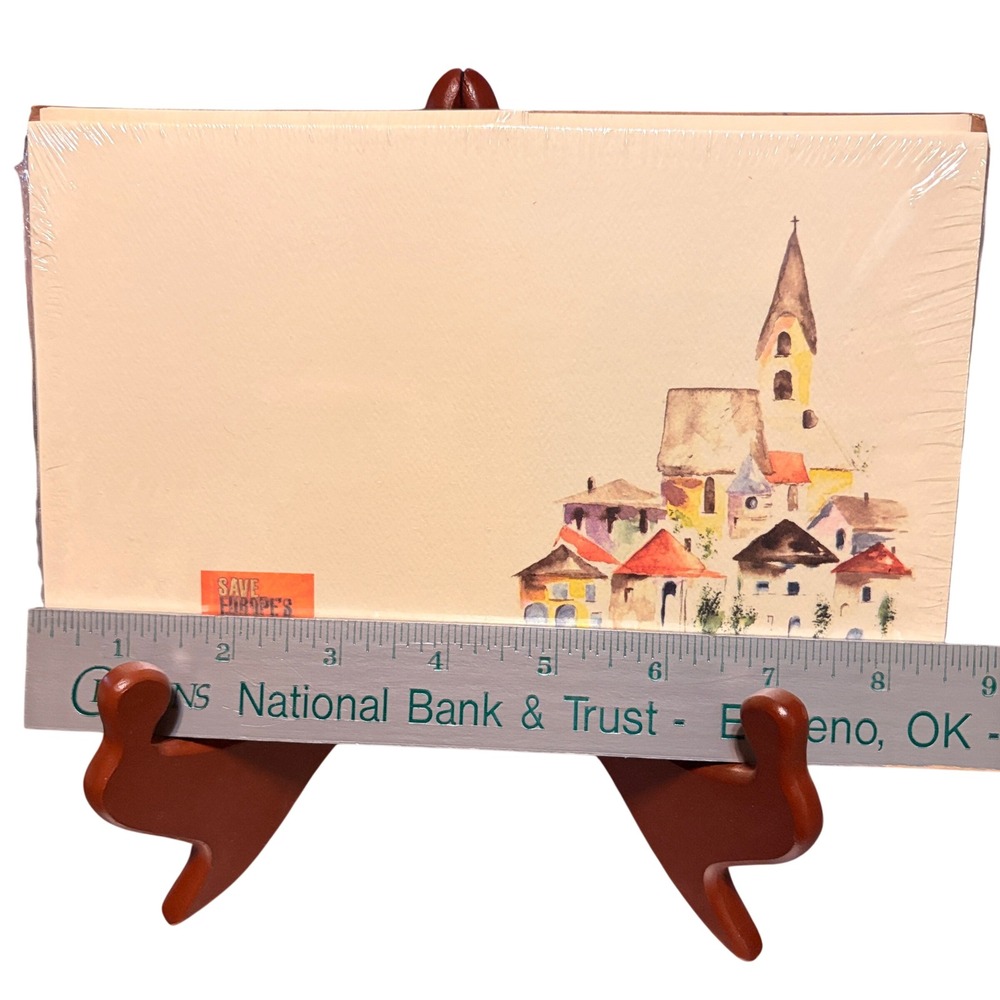 Karyn Mann Watercolor European Landscape Blank Note Cards Set of 5 Cottagecore